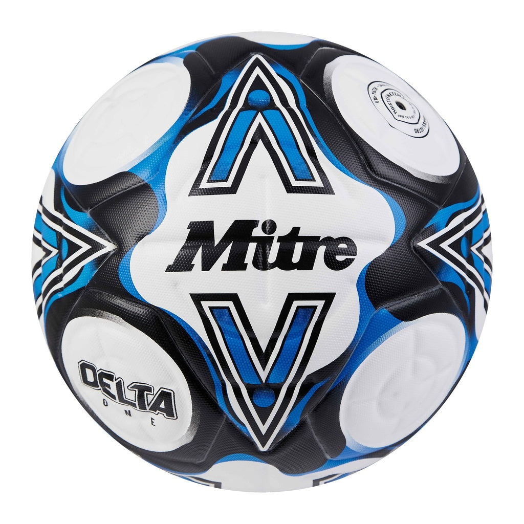 Mitre Delta One Football (White/Black/Blue)