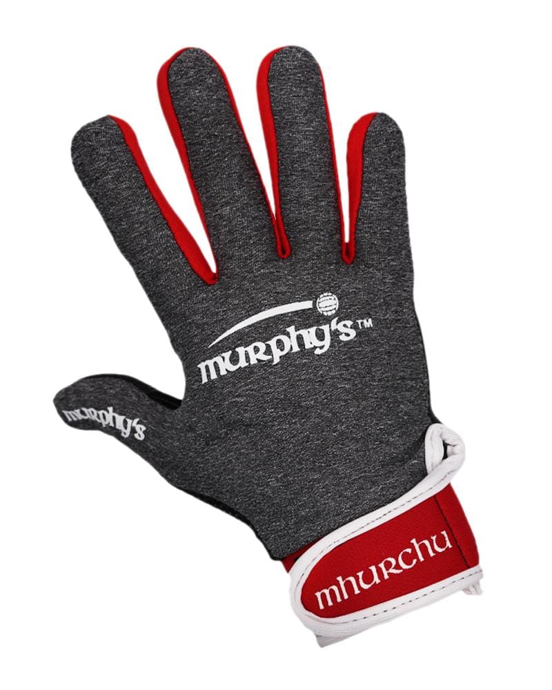 Murphys Gaelic Gloves Adults Grey/Red/White 7 / X-Small