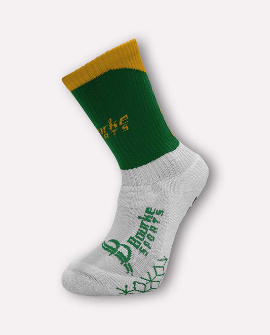Miniz Chevron Socks (Kids 3-6) Green White