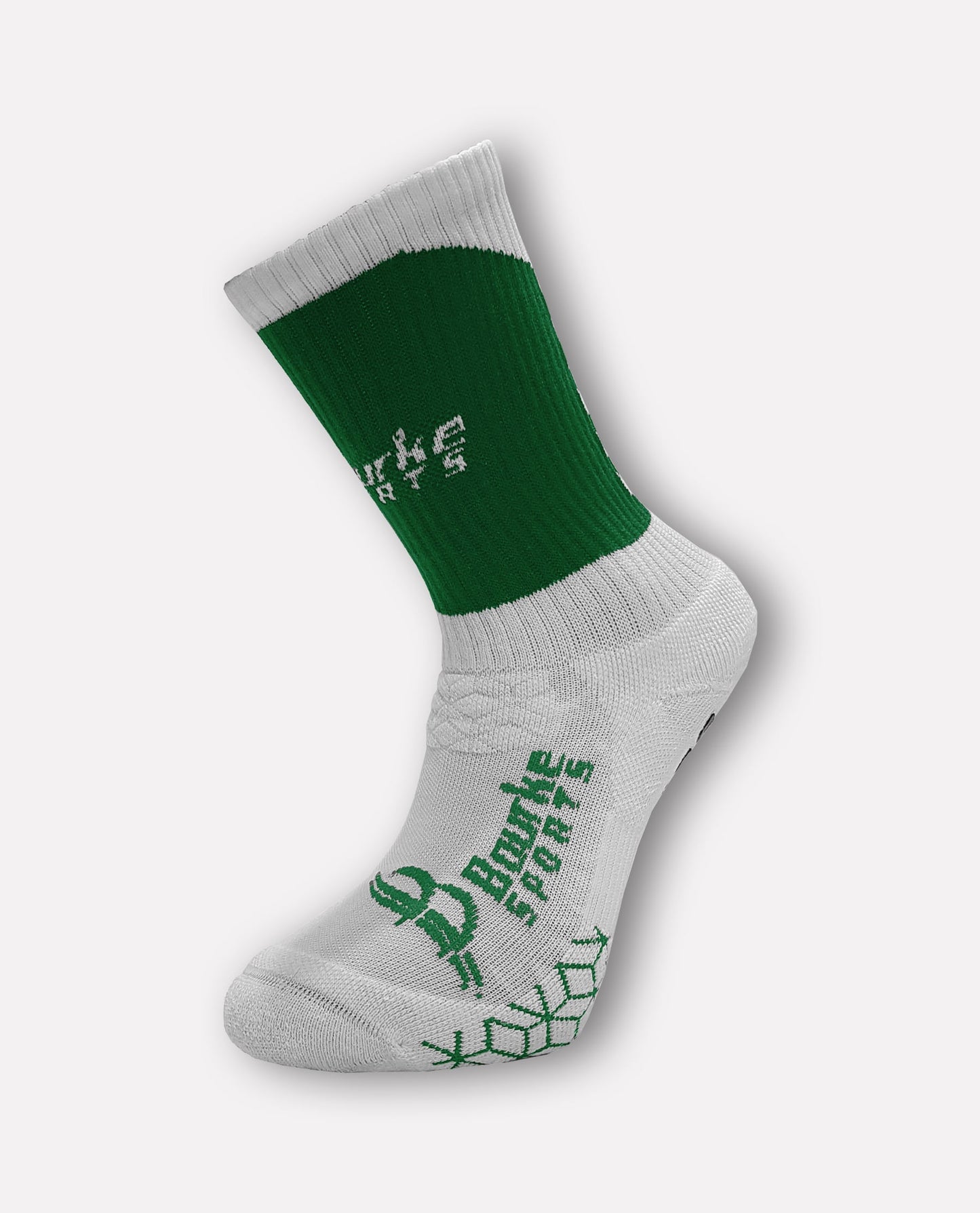 Miniz Chevron Socks (Kids 12-3) Green & White