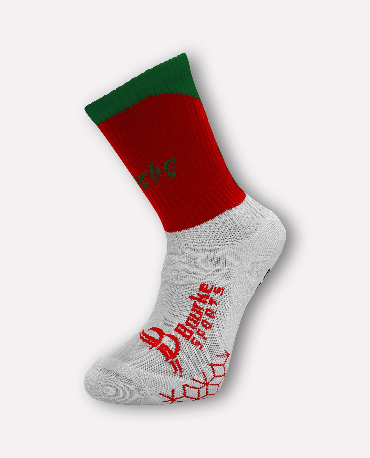Miniz Chevron Socks (Kids 12-3) Red & Green