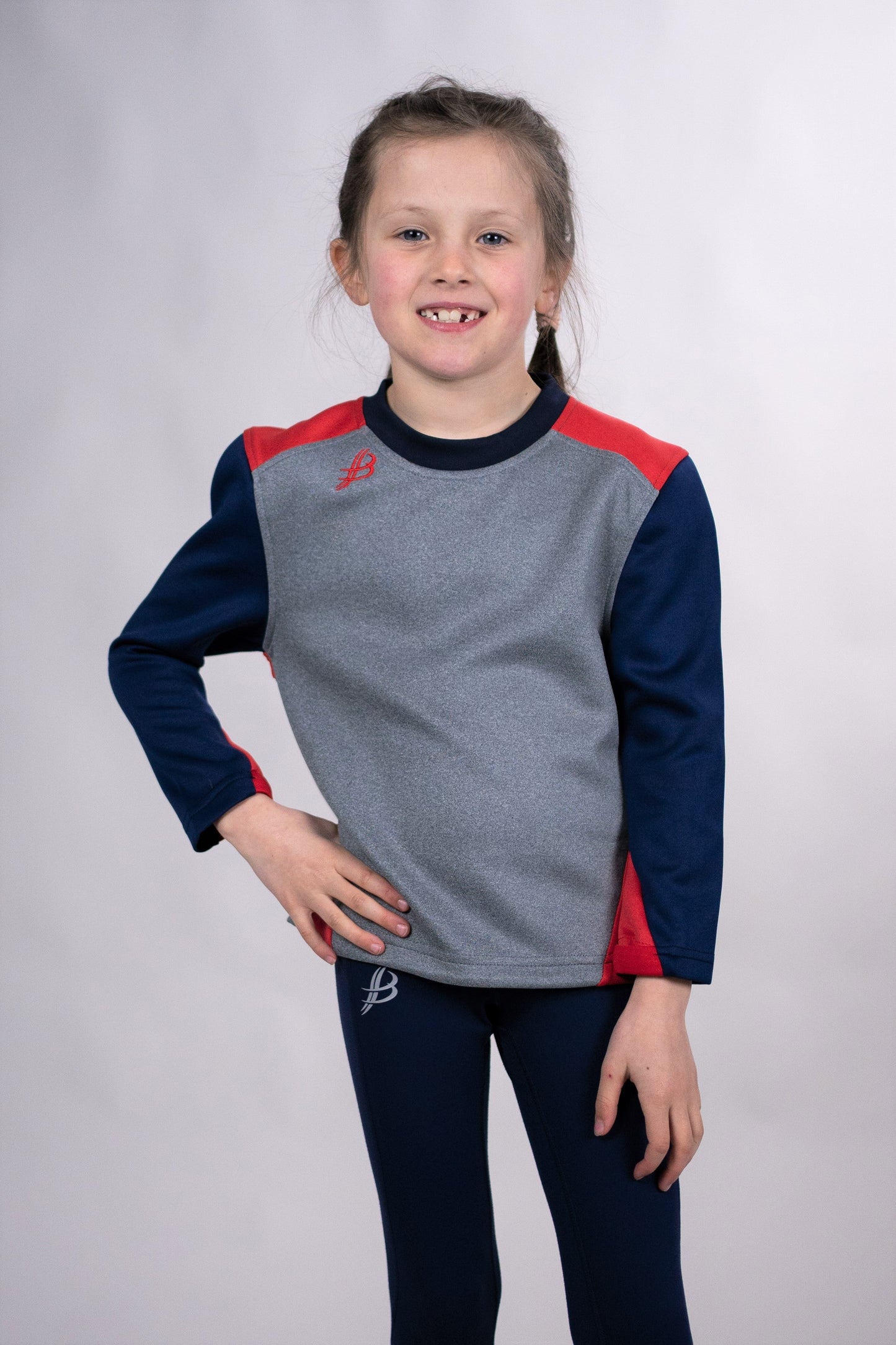 BUA20 Kids Crew Neck (Red & Navy) Age 5/6