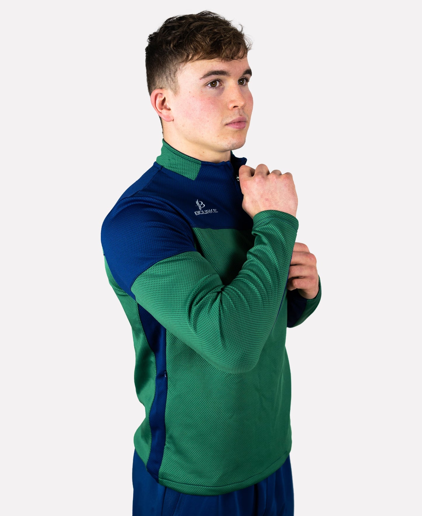 TACA Kids Half Zip (Green/Navy) Age 7/8