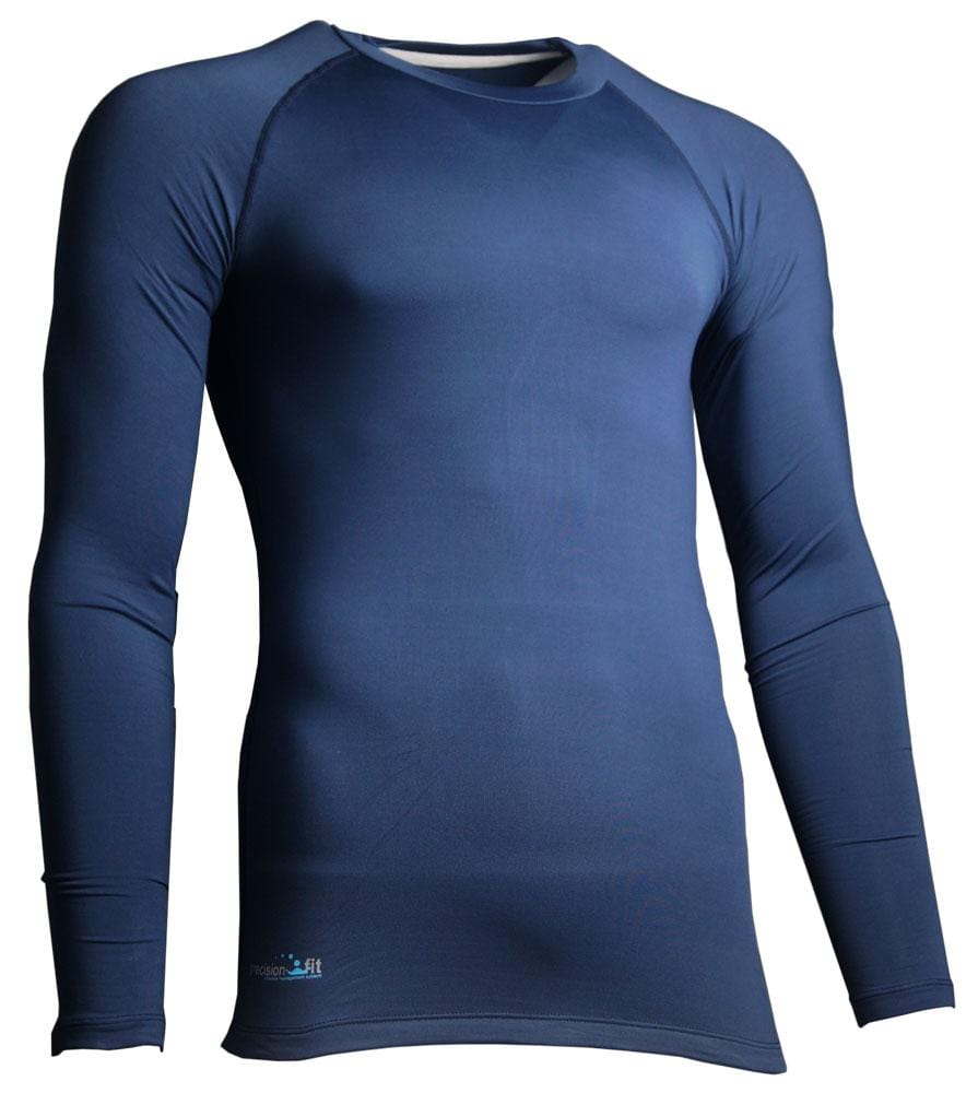 Precision Essential Baselayer Long Sleeve Shirt Adult Navy XSmall 32-34"