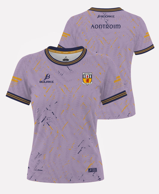 Antrim LGFA Senior Training Jersey LADIES FIT (Lilac/Navy/Amber)