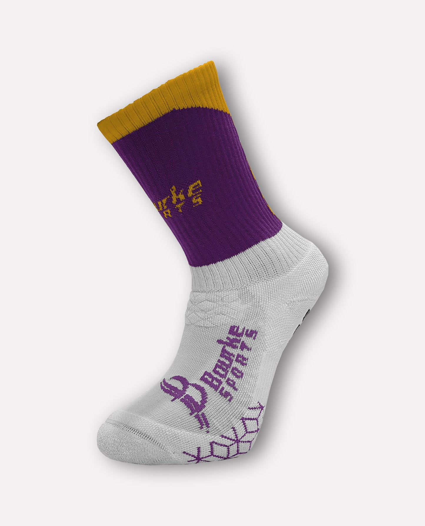 Miniz Chevron Socks (Kids 12-3) Purple & Amber