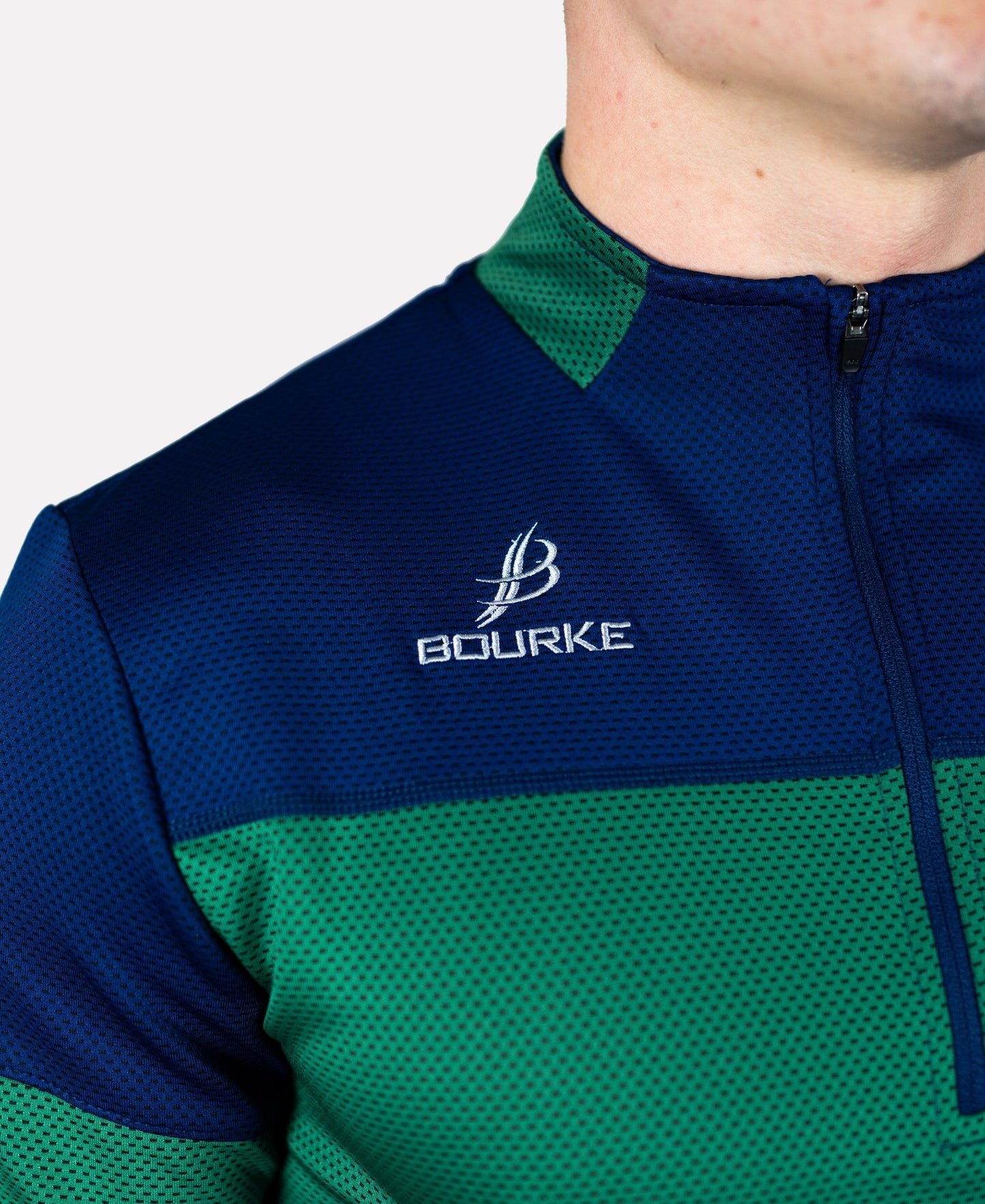 TACA Adult Half Zip (Green/Navy) LARGE