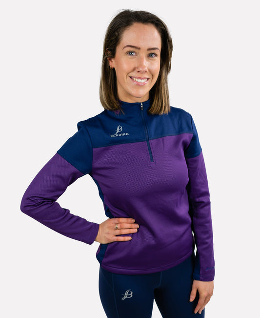 TACA Adult Half Zip (Purple/Navy) SMALL