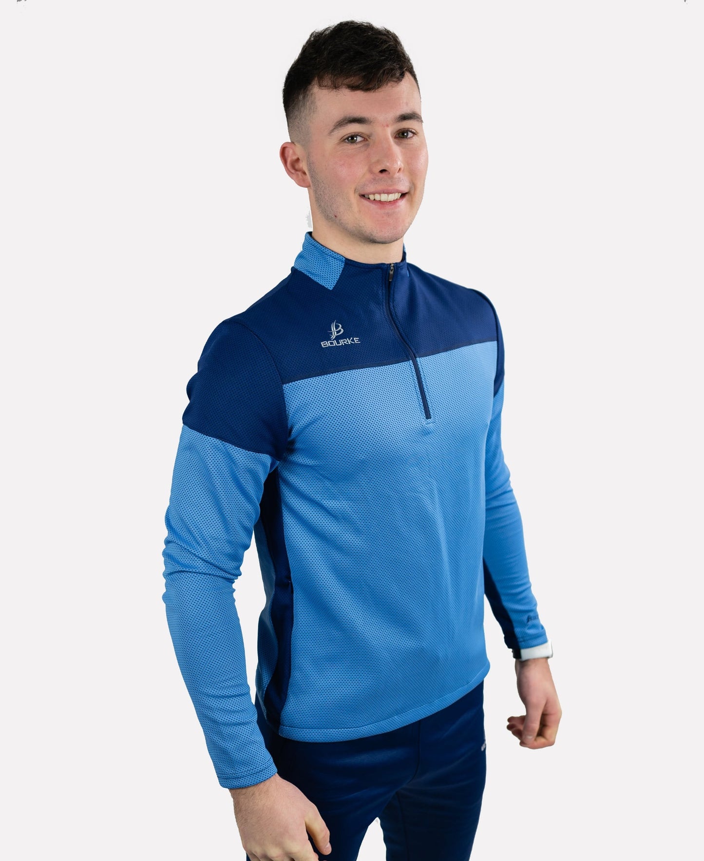 TACA Kids Half Zip (Sky Blue/Navy) Age 5/6