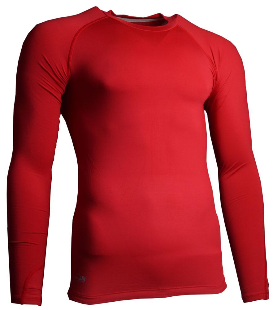 Precision Essential Baselayer Long Sleeve Shirt Adult Red XSmall 32-34"